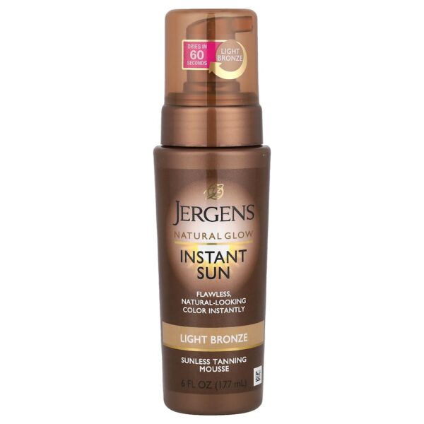 Jergens - Natural Glow Instant Sun Musse bronzeador sem sol Bronze claro 177 ml