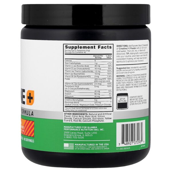 Optimum Nutrition - Creatina+ Laranja e Maracujá 360 g