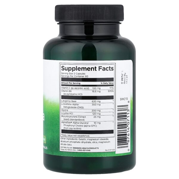 Swanson Vitamins - Fórmula GHR 120 Cápsulas