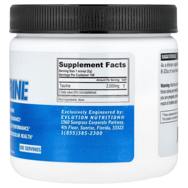 EVLution Nutrition - Taurina Sem Sabor 200 g