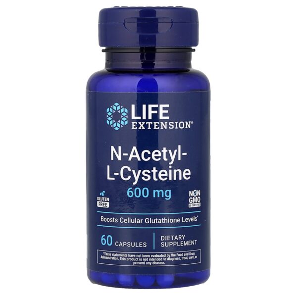 Life Extension - Acetilcisteína 600 mg 60 Cápsulas