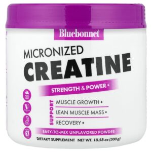 Bluebonnet Nutrition - Creatina Micronizada em Pó Sem Sabor 300 g