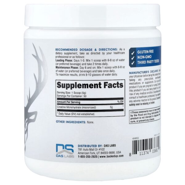 Bucked Up - Essentials Creatina Mono-hidratada Sem Sabor 250 g