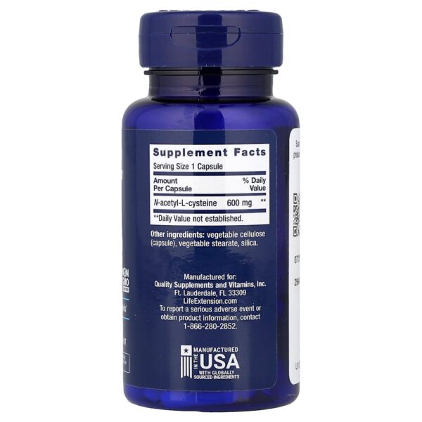 Life Extension - Acetilcisteína 600 mg 60 Cápsulas