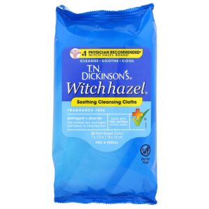 Dickinson Brands - Hamamélis Lenços de Limpeza Calmantes 25 Lenços à Base de Plantas