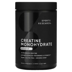 Sports Research - Creatina Mono-hidratada Sem Sabor 500 g