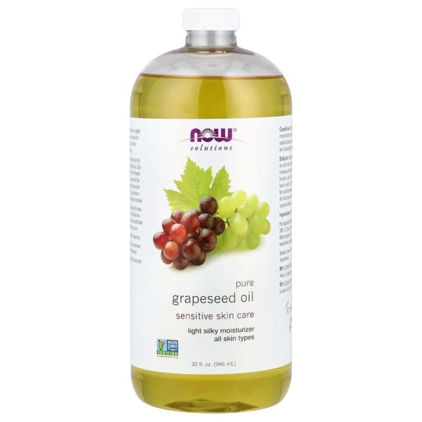 NOW Foods - Solutions Óleo de Semente de Uva Puro Todos os Tipos de Pele 945 ml