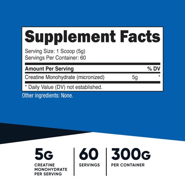 Nutricost - Performance Creatina Mono-Hidratada Sem Sabor 300 g