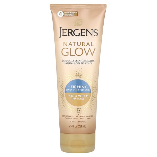 Jergens - Brilho Natural Hidratante Firmador Diário Bronzeador Sem Sol Claro ao Médio 220 ml