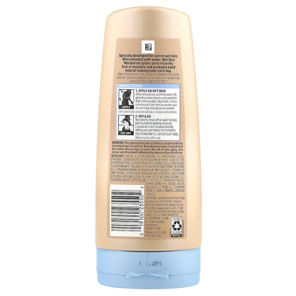 Jergens - Brilho natural hidratante para pele molhada pele clara a média 220 ml