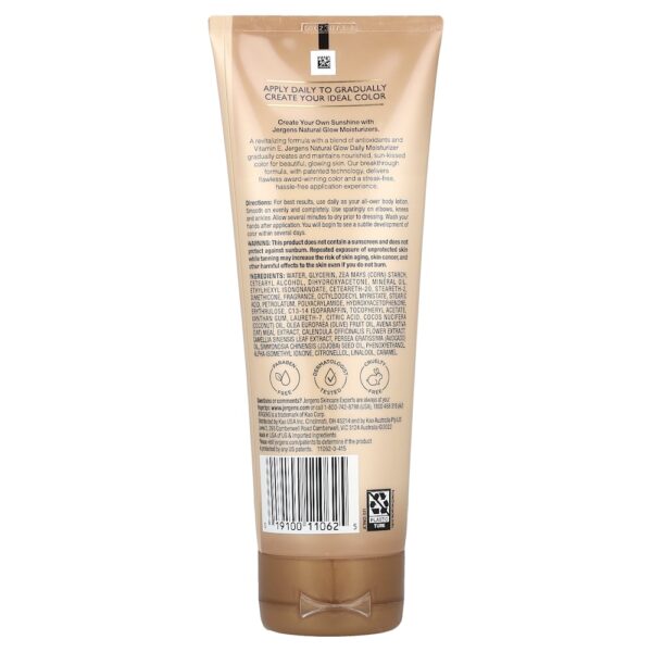 Jergens - Brilho Natural Hidratante Diário Para Tons de Pele Médios a Profundo 220 ml