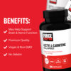Force Factor - Acetil L-Carnitina 500 mg 100 Cápsulas Vegetais