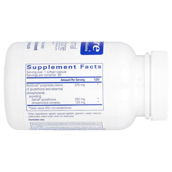 Pure Encapsulations - Glutationa Lipossomal 60 Cápsulas Softgel (375 mg por Cápsula Softgel)