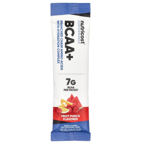Nutricost - Performance BCAA+ Ponche de Frutas 20 Embalagens 13 g Cada