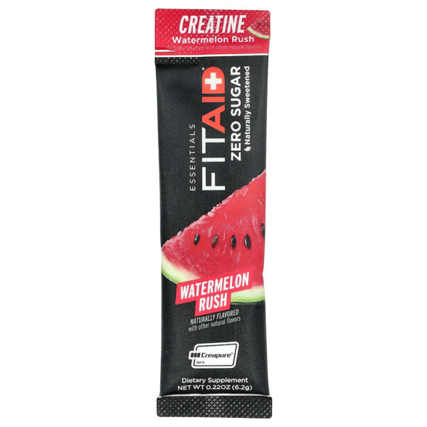 FITAID - Essentials Creatina Mono-Hidratada Rush de Melancia 14 Embalagens 6 g Cada