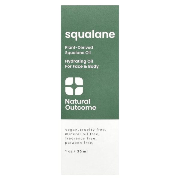 Natural Outcome - Esqualano Óleo Hidratante para Rosto e Corpo Sem Perfume 30 ml (28 g)