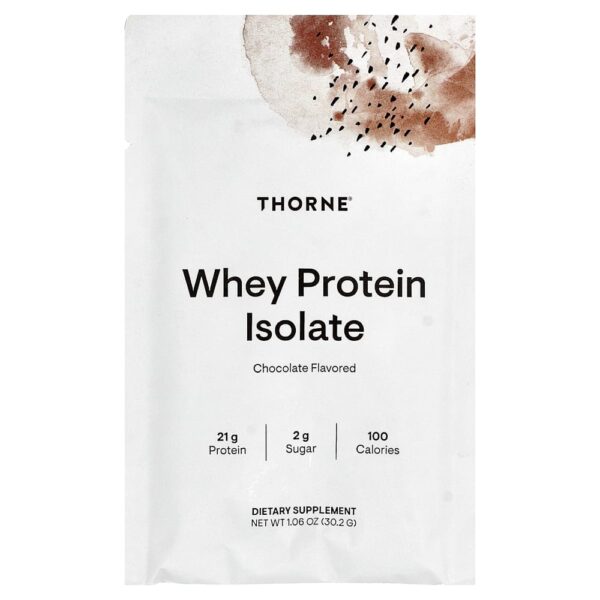 Thorne - Whey Protein Isolado Chocolate 14 Embalagens 30 g Cada