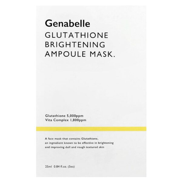 17-7.jpg Genabelle - Máscara de Beleza Ampola Iluminadora de Glutationa 5 Folhas 25 ml Cada