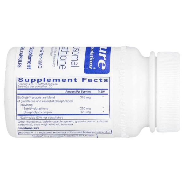 Pure Encapsulations - Glutationa Lipossomal 30 Cápsulas Softgel (375 mg por Cápsula Softgel)