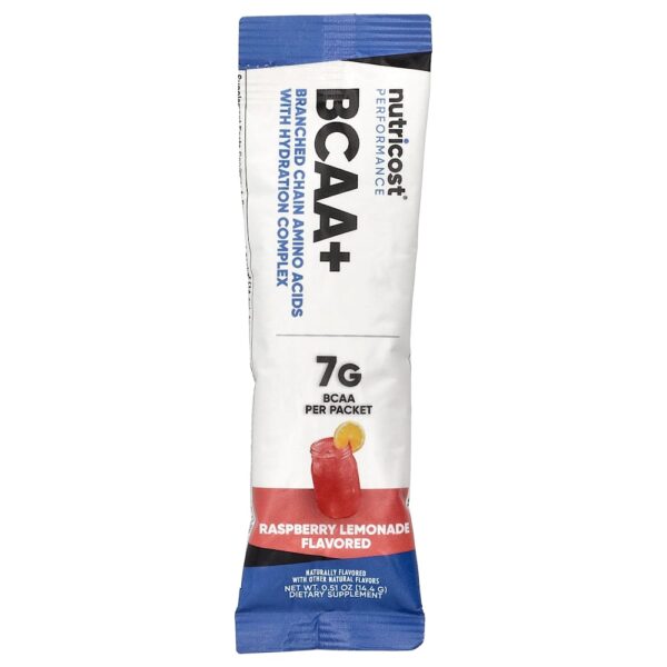 Nutricost - Performance BCAA+ Limonada com Framboesa 20 Embalagens 14 g Cada