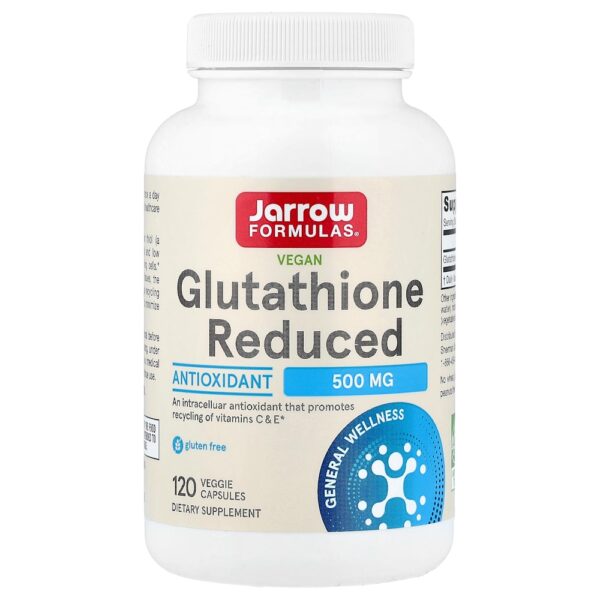 Jarrow Formulas - Glutationa Reduzida Vegana 500 mg 120 Cápsulas Vegetais