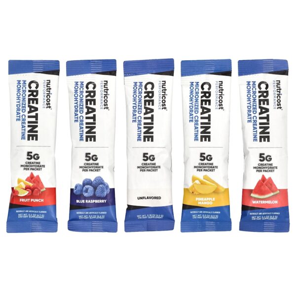 Nutricost - Performance Creatina Mono-Hidratada Embalagem Variada 20 Embalagens 5,2–7 g Cada