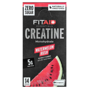 FITAID - Essentials Creatina Mono-Hidratada Rush de Melancia 14 Embalagens 6 g Cada
