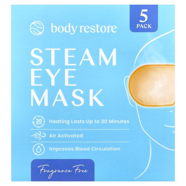 Body Restore - Máscara para a Área dos Olhos a Vapor Sem Perfume Pacote com 5