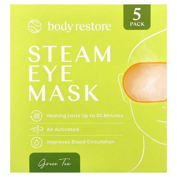 Body Restore - Máscara para a Área dos Olhos a Vapor Chá Verde Pacote com 5