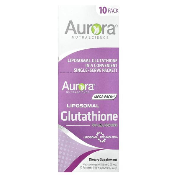 Aurora Nutrascience - Glutationa Lipossomal Mega-Pack+ 10 Embalagens 20 ml Cada