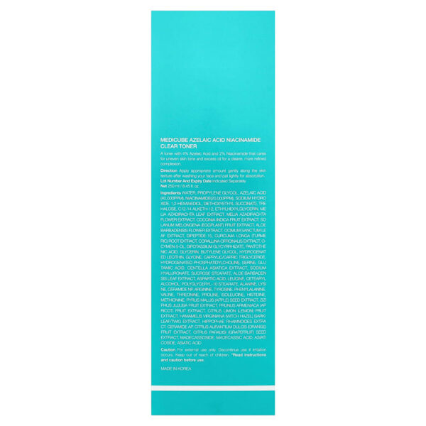 Medicube - Tônico Transparente de Nicotinamida de Ácido Azelaico 250 ml