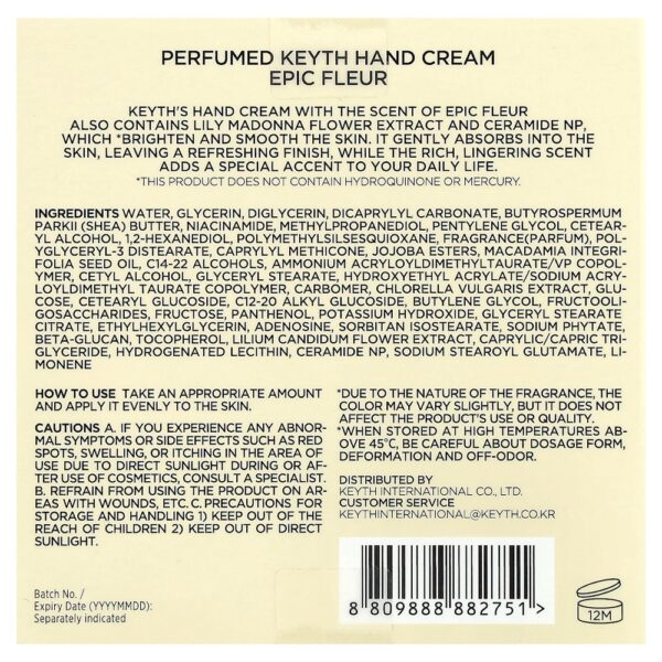 KEYTH - Creme Perfumado para as Mãos Epic Fleur 70 ml