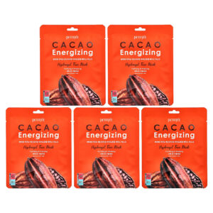 19-33.jpg Petitfee - Cacao Energizante Máscara de Beleza Facial de Hidrogel Pacote com 5 32 g Cada
