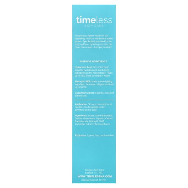 Timeless Skin Care - HA Matrixyl 3000+ em Spray de Pepino 60 ml