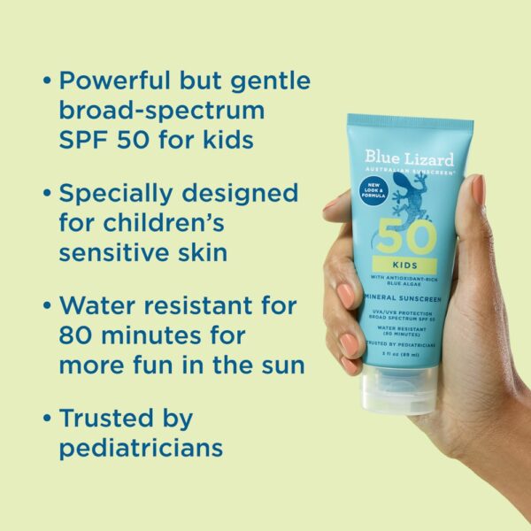 Blue Lizard Australian Sunscreen - Protetor Solar Mineral para Crianças FPS 50 90 ml