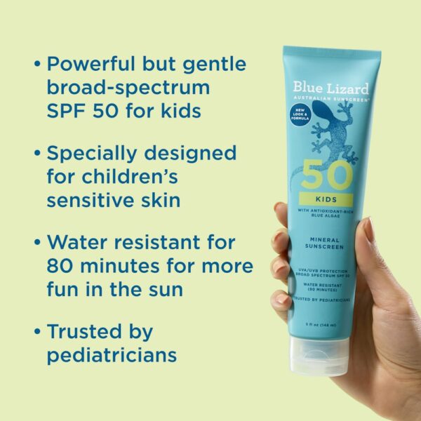 Blue Lizard Australian Sunscreen - Protetor Solar Mineral para Crianças FPS 50 150 ml