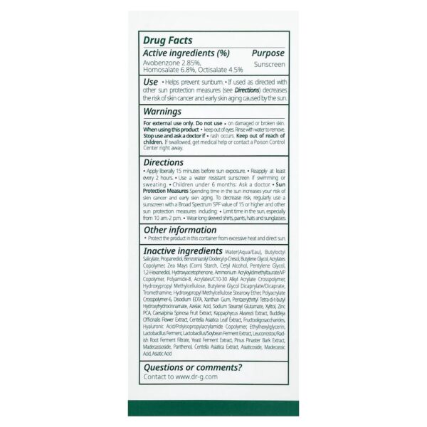 Dr. G - RED Blemish Soothing Up Moisture Protetor Solar FPS 30 50 ml