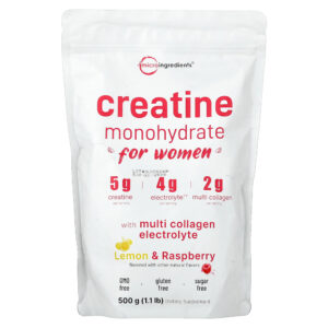 Micro Ingredients - Creatina Mono-hidratada para Mulheres Limão e Framboesa 500 g