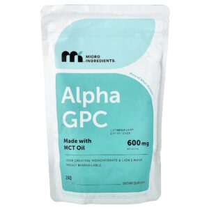Micro Ingredients - Alfa GPC 240 Cápsulas Softgel