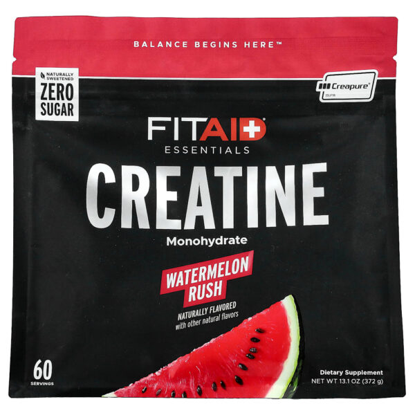 FITAID - Essentials Creatina Mono-Hidratada Rush de Melancia 372 g