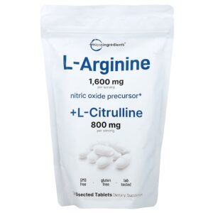 Micro Ingredients - L-Arginina + L-Citrulina 240 Comprimidos Bipartidos