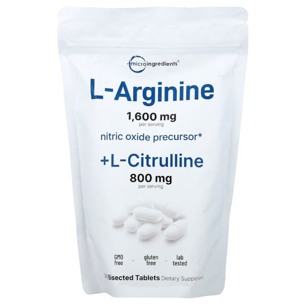 Micro Ingredients - L-Arginina + L-Citrulina 240 Comprimidos Bipartidos