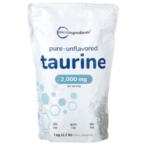 2-24.jpg Micro Ingredients - Taurina Pura Sem Sabor 1 kg (998 g)