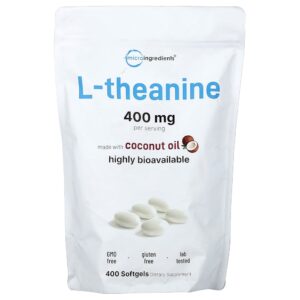 2-25.jpg Micro Ingredients - L-Theanine 400 Cápsulas Softgel (200 mg por Cápsula Softgel)