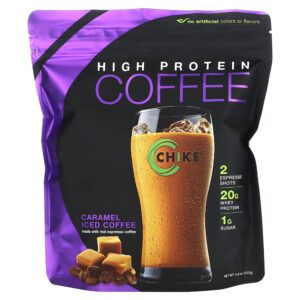 Chike Nutrition - Café Gelado com Alto Teor de Proteína Caramelo 420 g