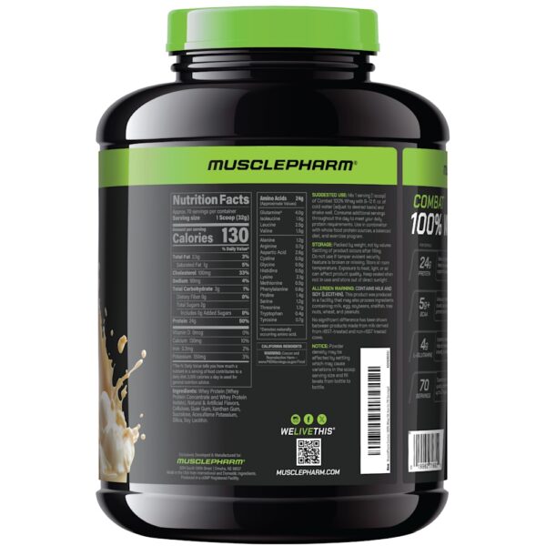 MusclePharm - 100% Whey Combat Sorvete de Baunilha 2,24 kg