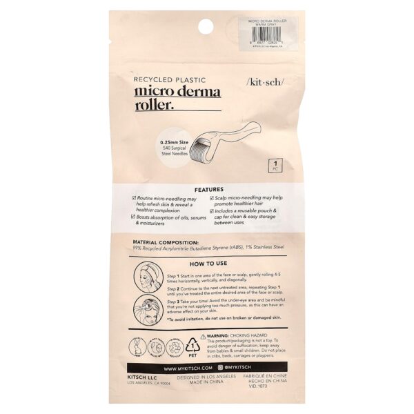 Kitsch - Micro Rolo Dermatológico Cinza Quente 1 Unidade