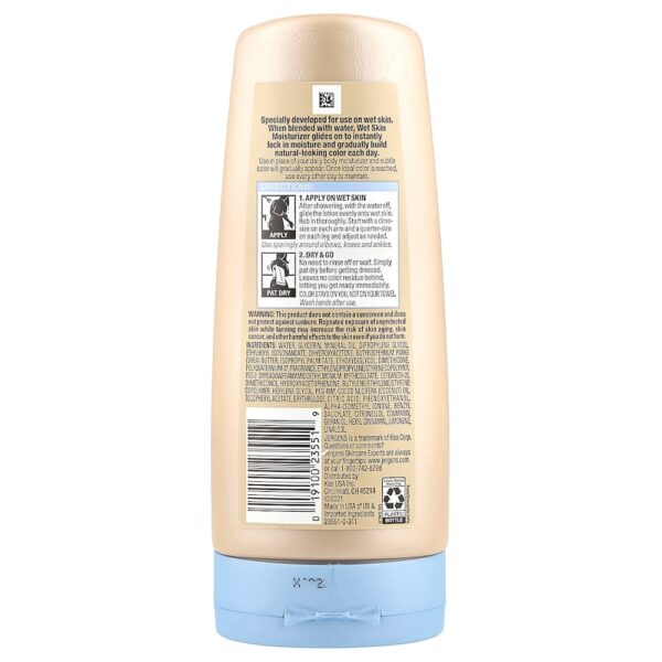 Jergens - Natural Glow Hidratante para pele molhada pele média a bronzeada 221 ml