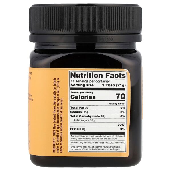Egmont Honey - Mel de Manuka Cru e Não Pasteurizado MGO 50+ 250 g