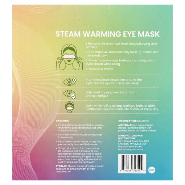 21-10.jpg Body Restore - Máscara para a Área dos Olhos a Vapor Embalagem Variada Pacote com 5
